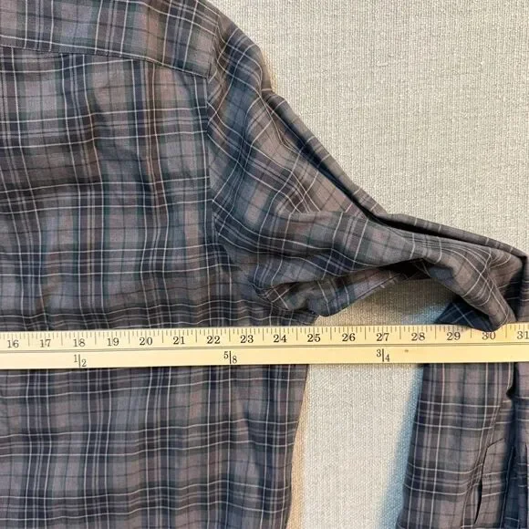 UNTUCKit Shirt Mens XL Gray Plaid Devitt WF Long Sleeve Button Down Cotton Soft - Picture 4 of 10